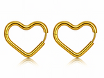 Golden Heart Hoop Earrings